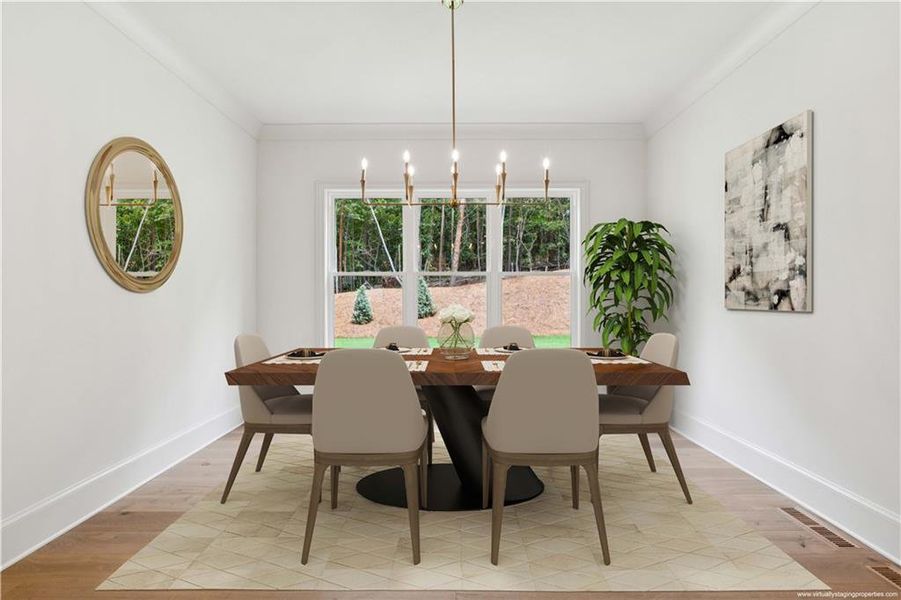 Furnished interior view inside a new home in , Cumming (Image 7).