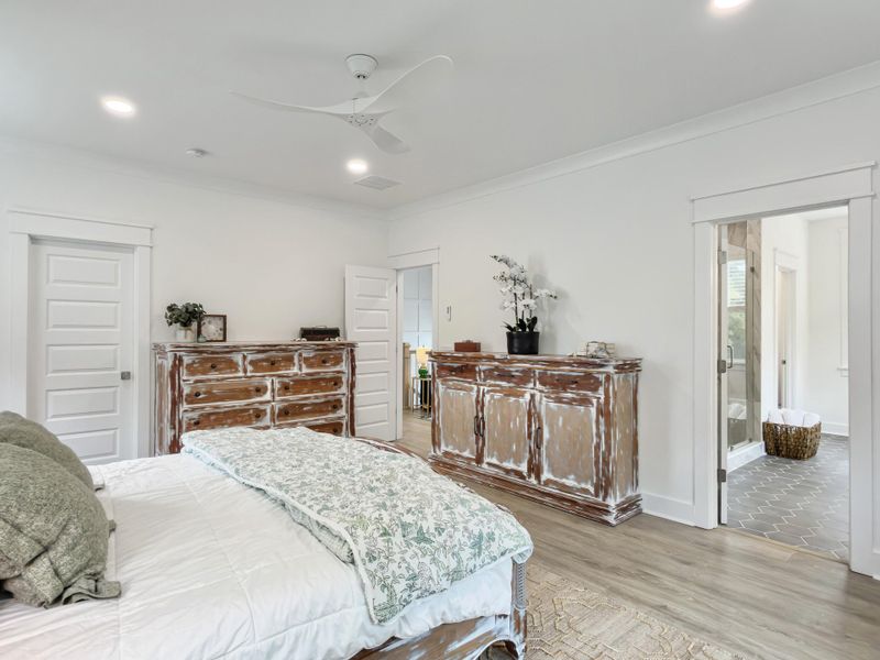 Furnished interior view inside a new home in Overlook at Copahee Sound, Awendaw (Image 54).