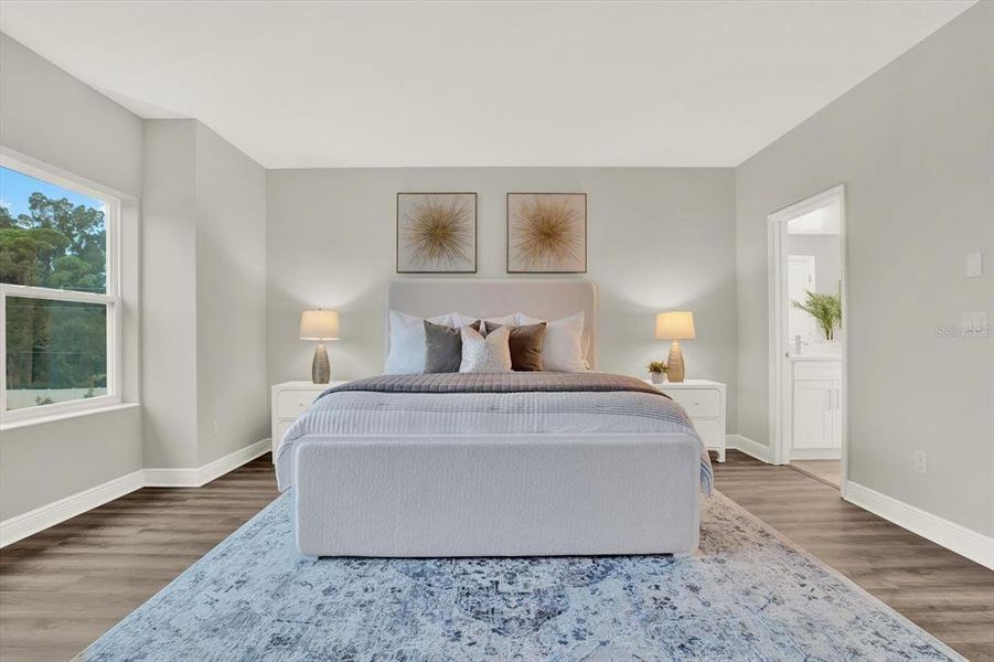 Furnished interior view inside a new home in The Towns At Long Bayou, Seminole (Image 13).
