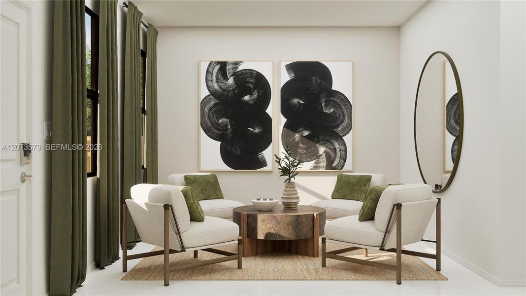 Furnished interior view inside a new home in Pineland Crest, Miami (Image 6).