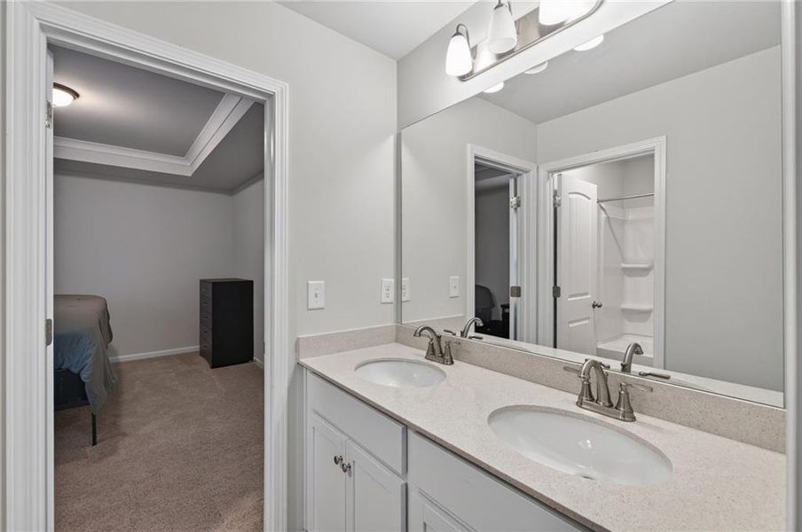 Furnished interior view inside a new home in Twin Shoals, Atlanta (Image 18). Furnished interior view inside a new home in Twin Shoals, Atlanta (Image 18).