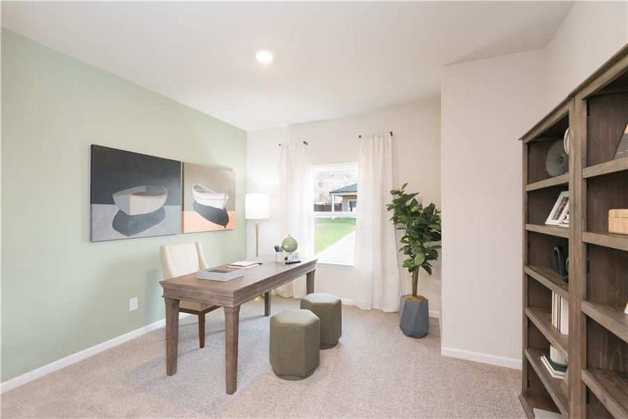 Furnished interior view inside a new home in Westmont Preserve, Powder Springs (Image 9).