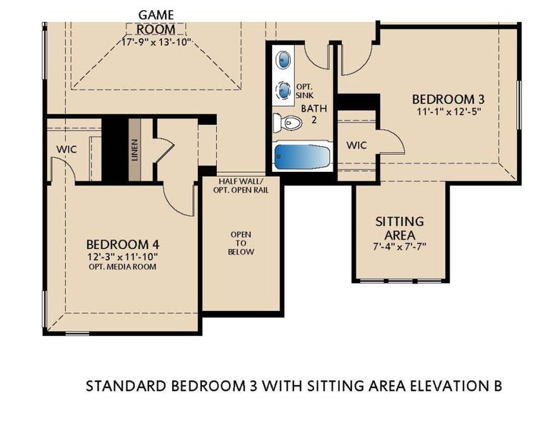 Richardson Bed 3 Sitting Area - Elevation B Richardson Bed 3 Sitting Area - Elevation B