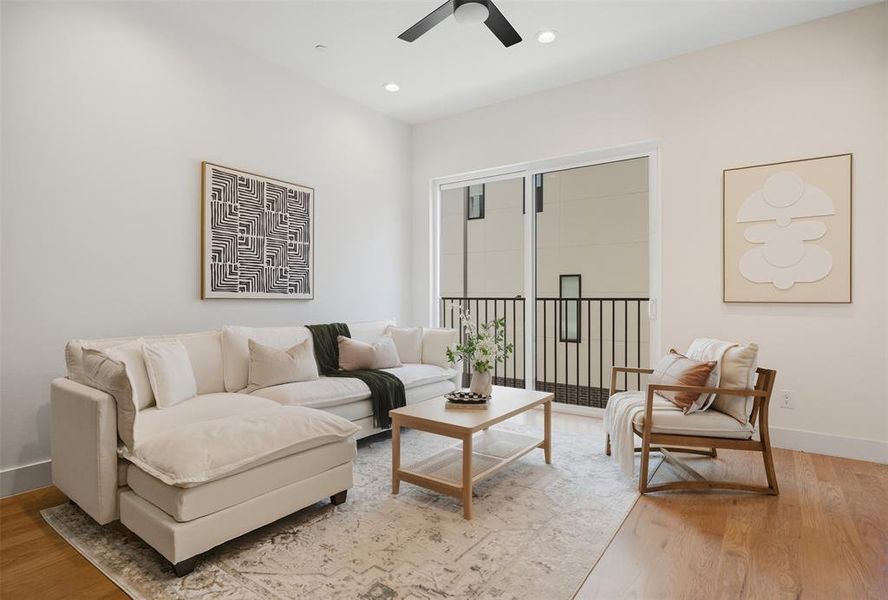 Furnished interior view inside a new home in , Dallas (Image 8).