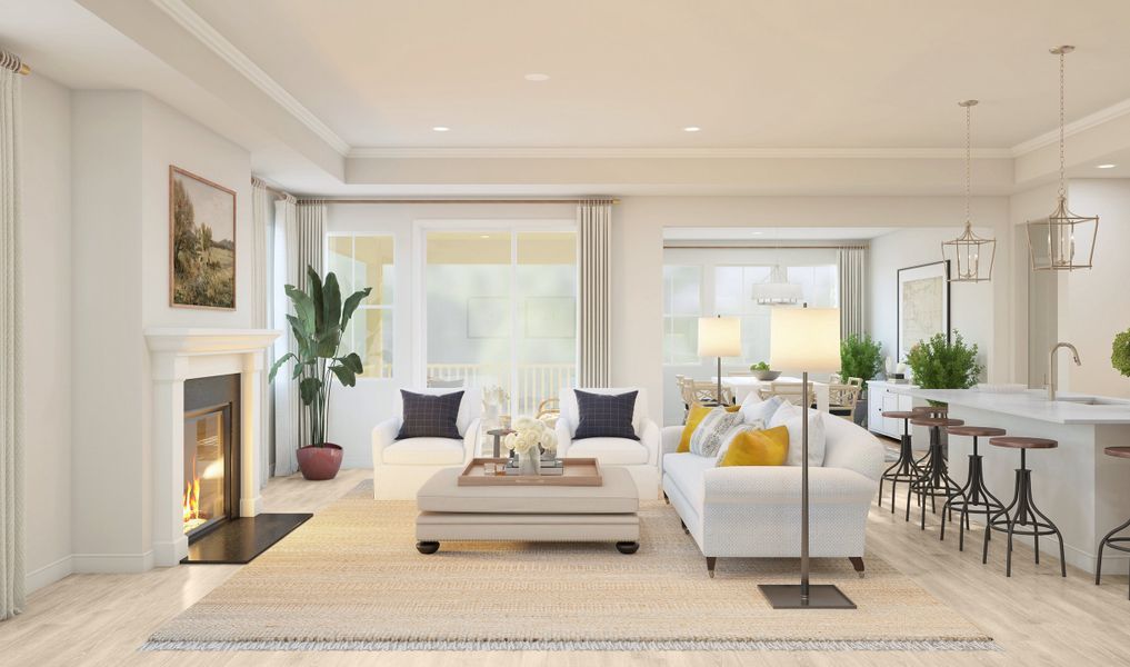 Great room with fireplace Great room with fireplace