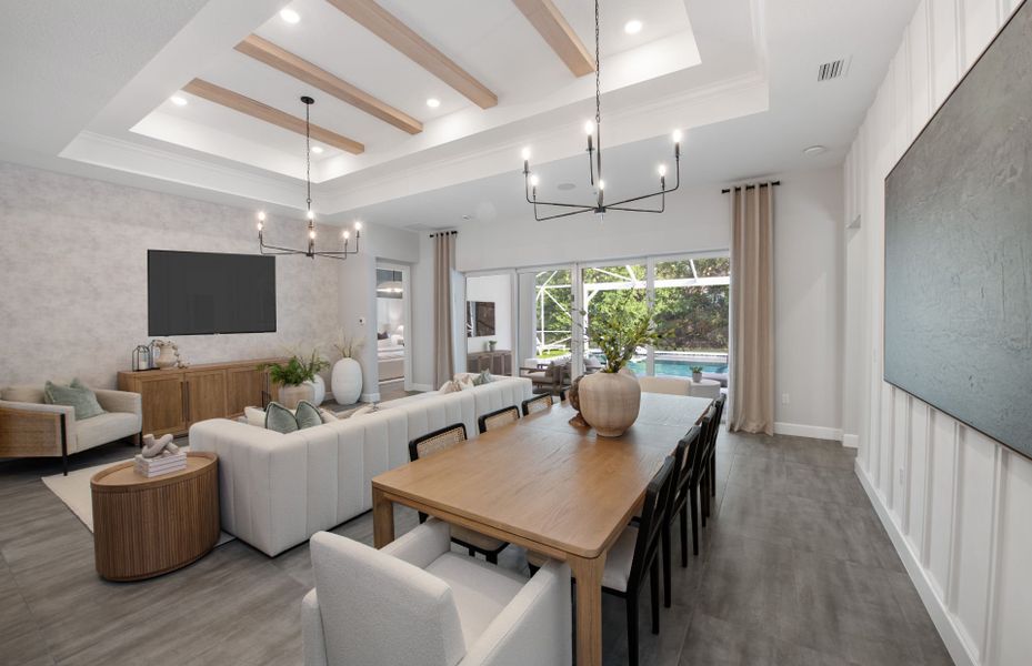 Representative furnished interior of a home built from the Ashby by DiVosta in Emerson Oaks, Vero Beach (Image 6).
