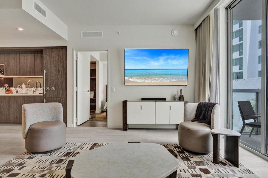 Furnished interior view inside a new home in , Miami (Image 17).