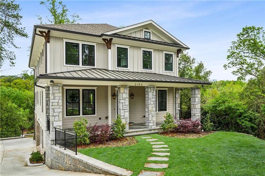 Front exterior of a new home in , Atlanta, GA, highlighting curb appeal (Image 27).