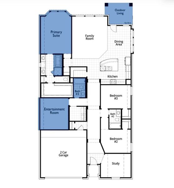 2D floor plan layout of this home in Goodland, Venus, TX (Image 3).