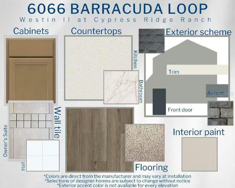 Sample of building materials used in homes in Cypress Ridge Ranch, Wimauma (Image 3).
