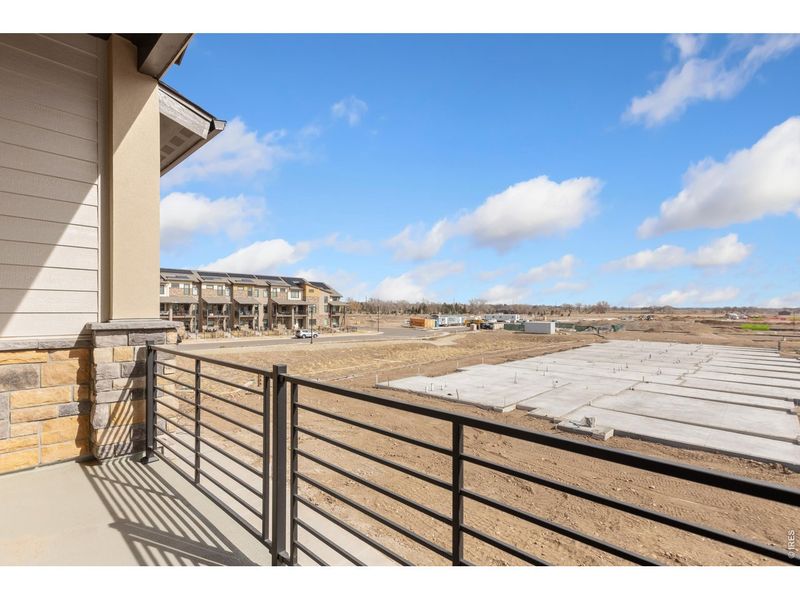 Exterior details and patio area of a home in Northfield at Old Town - Vista Collection, Fort Collins (Image 3).