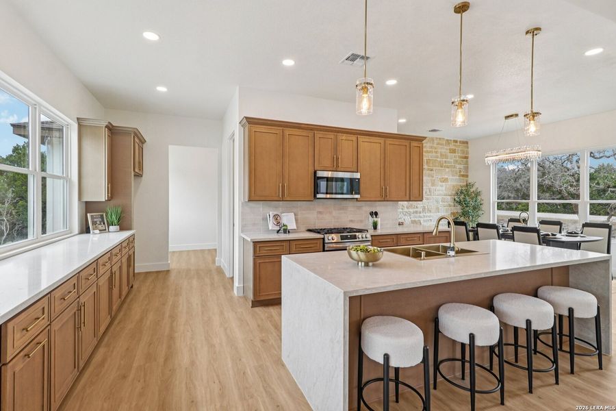 Furnished interior view inside a new home in , Fischer (Image 28).