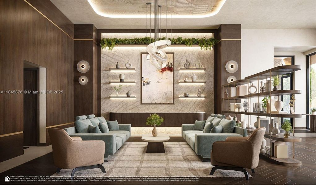 Furnished interior view inside a new home in The Avenue Coral Gables, Coral Gables (Image 15).