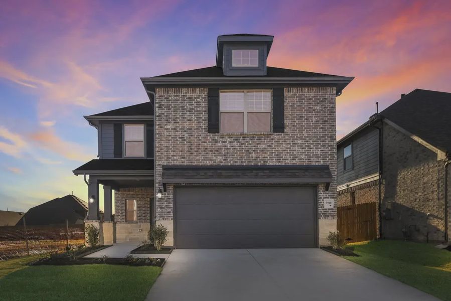 Representative exterior photo of a completed home built from the Chicago by Chesmar Homes in Heartland 40's, Heartland, TX (Image 18).