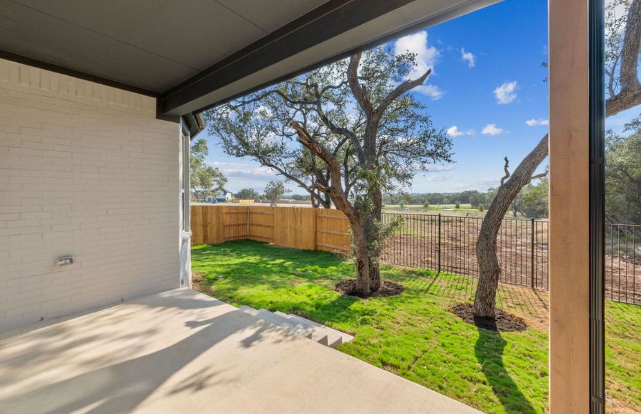 Exterior details and patio area of a home in Woodside, Georgetown (Image 4).