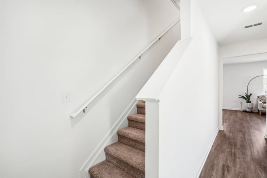 A staircase in a house.