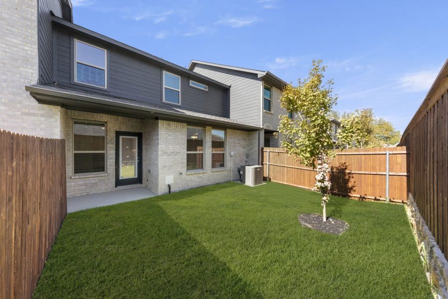 Front exterior of a new home in Sereno Oaks at Buckner Terrace, Dallas, TX, highlighting curb appeal (Image 29). Front exterior of a new home in Sereno Oaks at Buckner Terrace, Dallas, TX, highlighting curb appeal (Image 29).