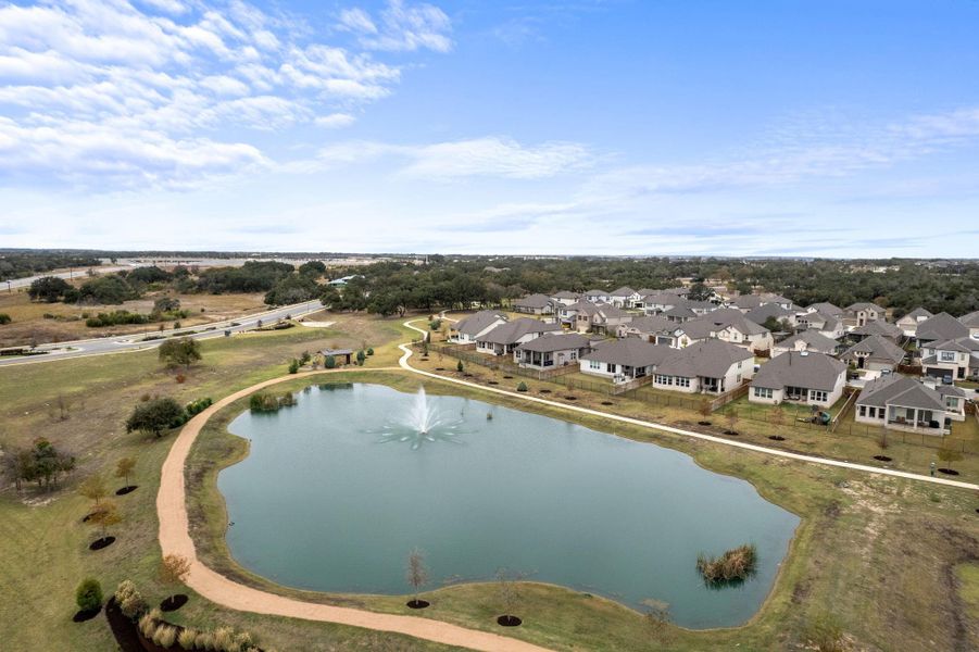 Community pond with walking trails