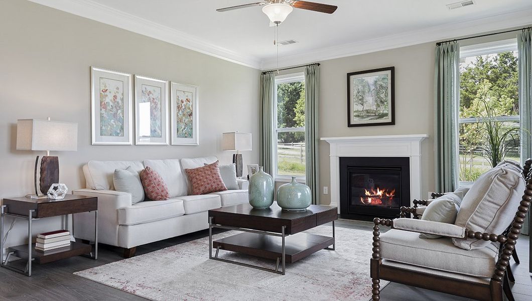 Representative furnished interior of a home built from the Windsor by D.R. Horton in Harrison Valley, Simpsonville (Image 12).