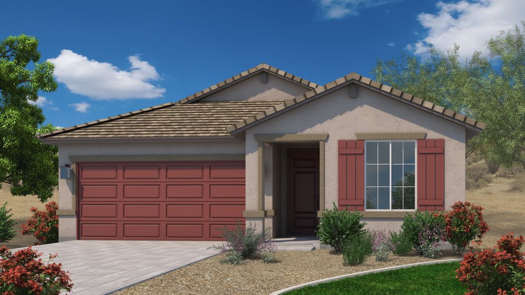 Representative exterior photo of a completed home built from the Plan 3512 by Scott Communities in The Views at Rancho Cabrillo, Peoria, AZ (Image 14).