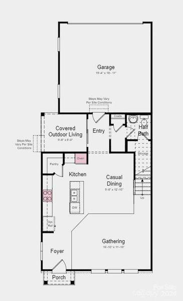 Structural options added include: gourmet kitchen and study.