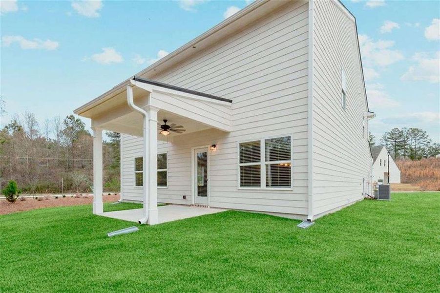 Exterior details and patio area of a home in The Reserve at Chapel Hill Phase II, Douglasville (Image 2). Exterior details and patio area of a home in The Reserve at Chapel Hill Phase II, Douglasville (Image 2).