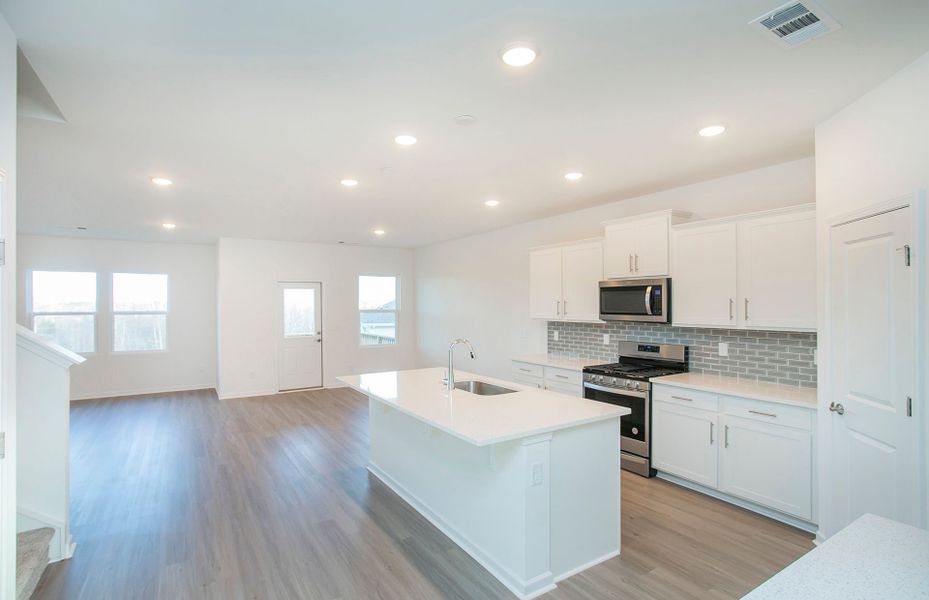 Homesite 96 Kitchen with Island in new home construction by Pulte Homes Nashville