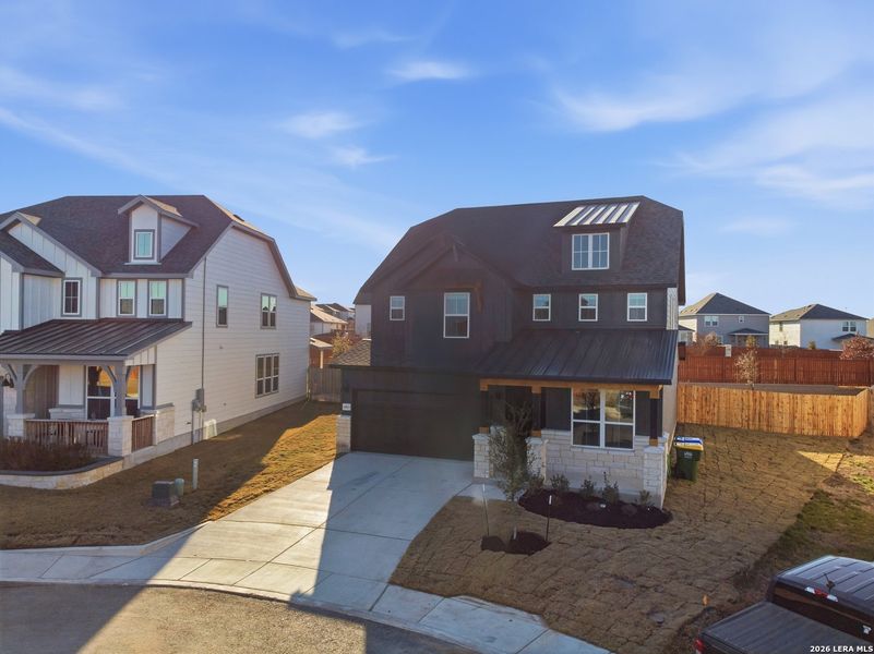 Front exterior of a new home in Horizon Ridge, San Antonio, TX, highlighting curb appeal (Image 19). Front exterior of a new home in Horizon Ridge, San Antonio, TX, highlighting curb appeal (Image 19).
