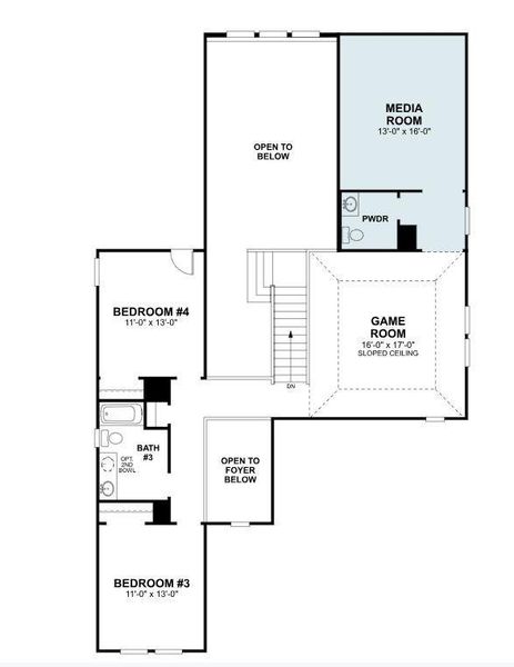 2D floor plan layout of this home in Vintage Village, Argyle, TX (Image 3). 2D floor plan layout of this home in Vintage Village, Argyle, TX (Image 3).
