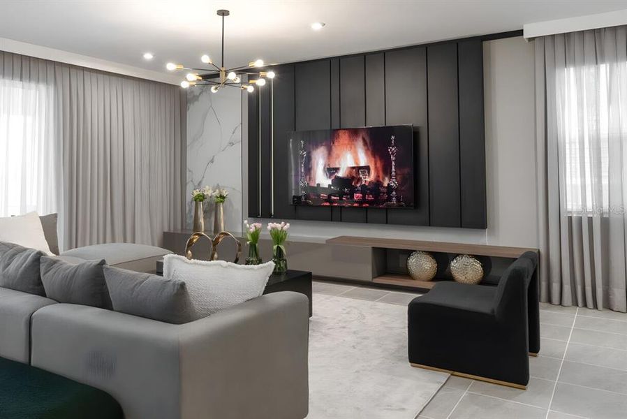 Furnished interior view inside a new home in , Davenport (Image 13).