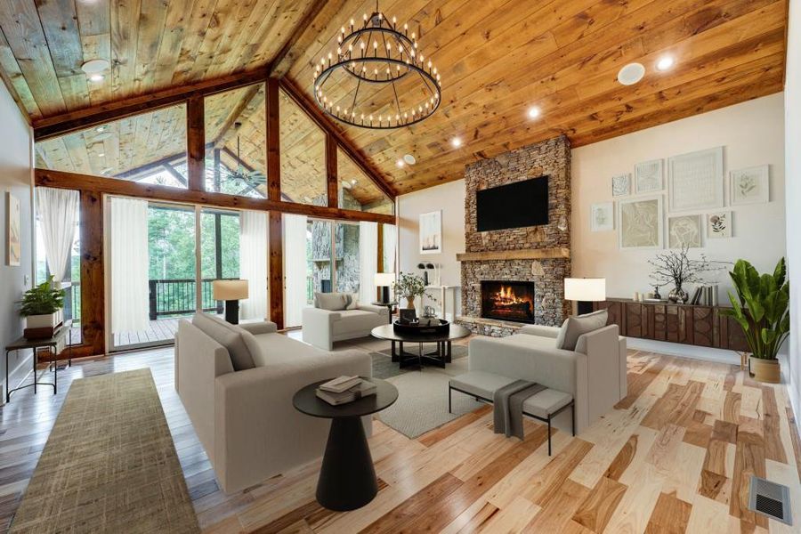 Furnished interior view inside a new home in , Ellijay (Image 14). Furnished interior view inside a new home in , Ellijay (Image 14).