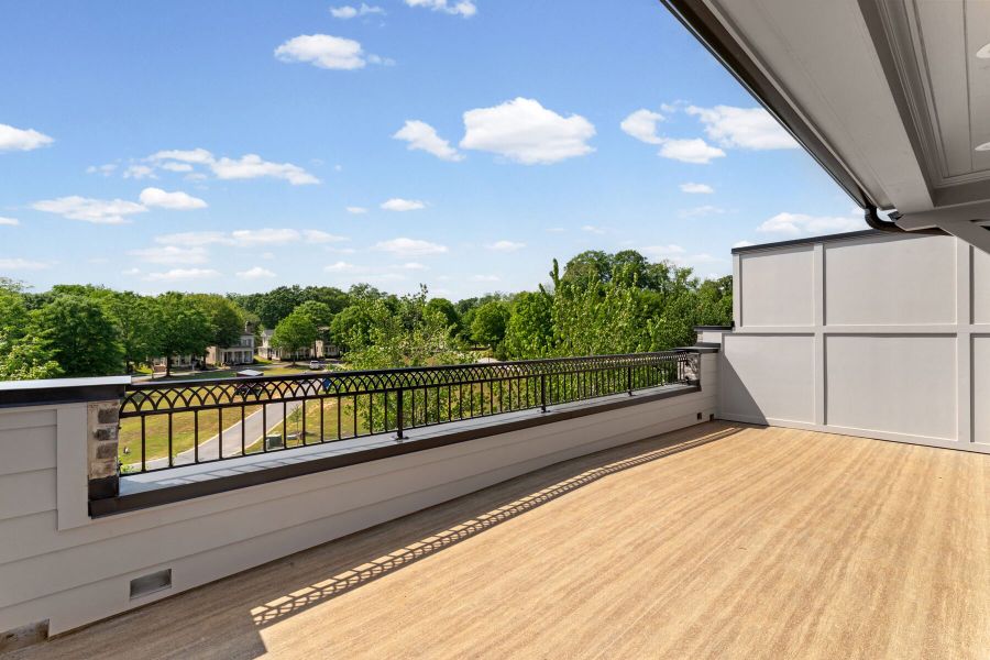 Exterior details and patio area of a home in Overlook at Gin Property, Senoia (Image 12).