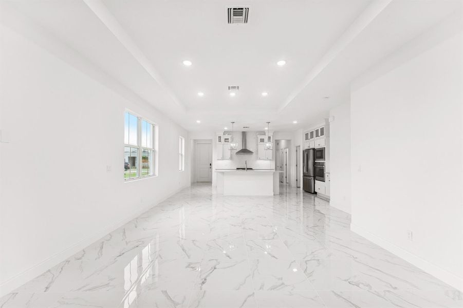 Kitchen, Dining Area & Great Room