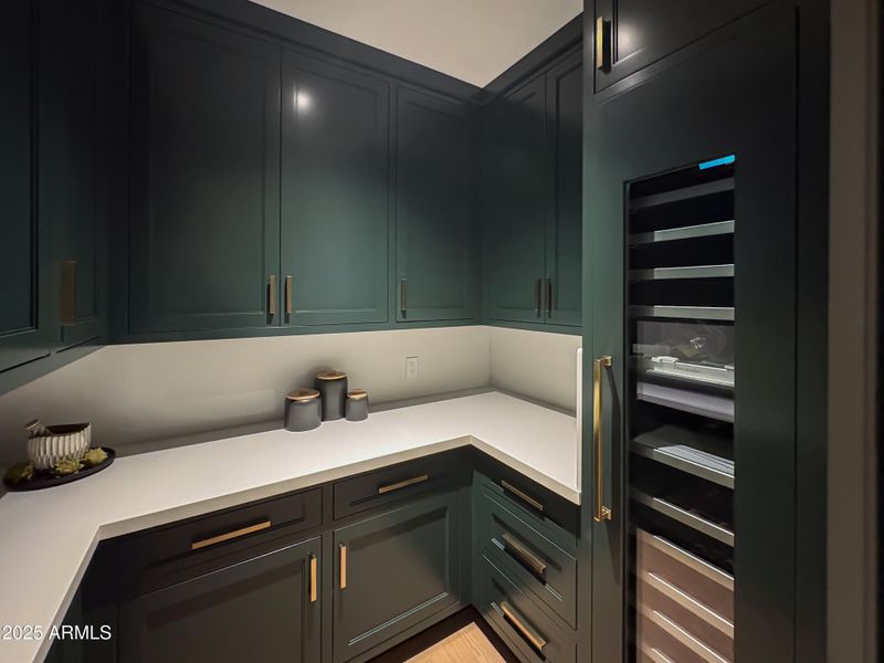 Pantry with wine fridge Pantry with wine fridge
