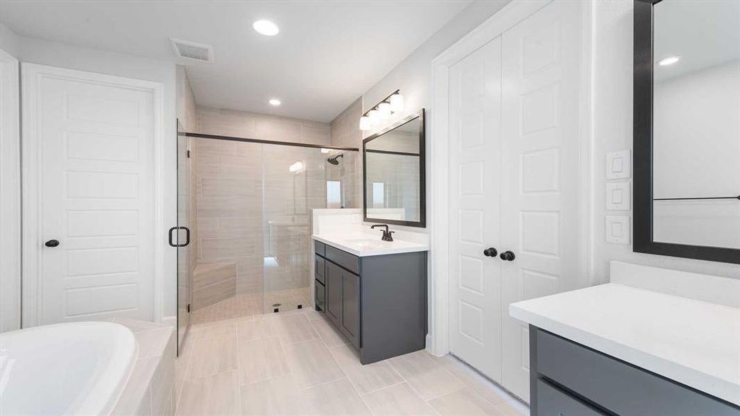 Furnished interior view inside a new home in The Heights At Uptown Celina 50', Celina (Image 9).