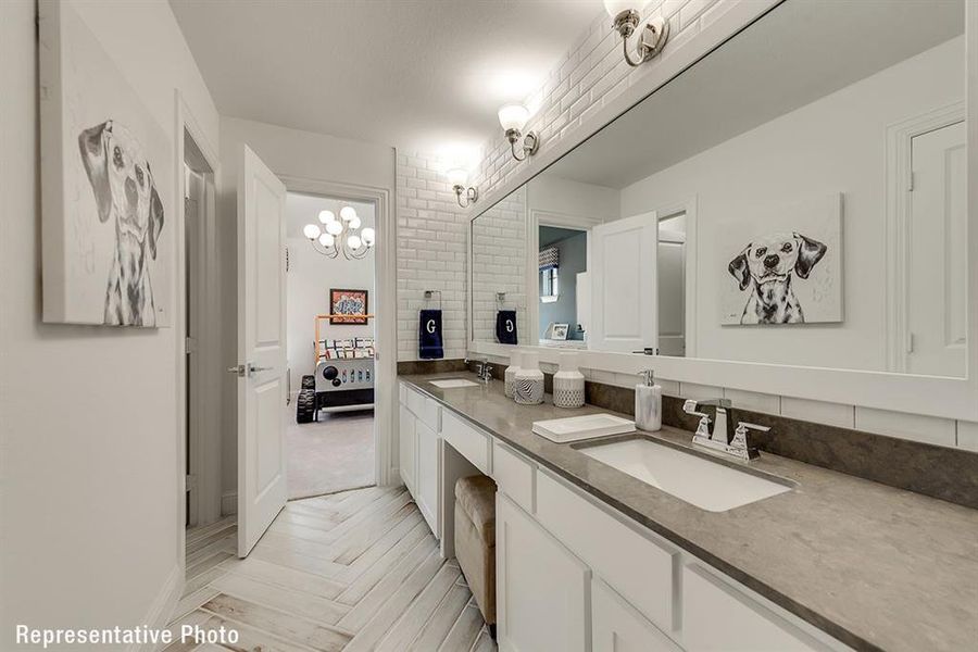 Furnished interior view inside a new home in Justin Crossing, Justin (Image 4).