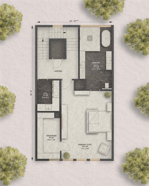 2D floor plan layout of this home in , Houston, TX (Image 6). 2D floor plan layout of this home in , Houston, TX (Image 6).