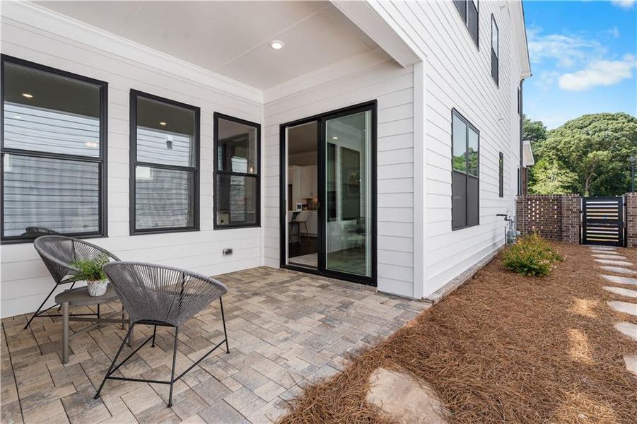 Exterior details and patio area of a home in Aberdeen, Hoschton (Image 29).