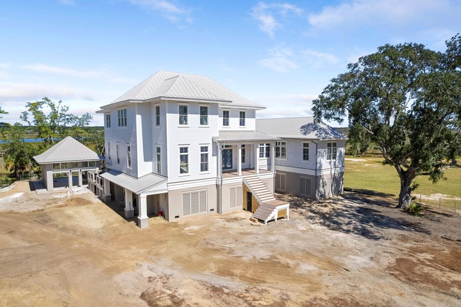 Exterior details and patio area of a home in , Charleston (Image 2). Exterior details and patio area of a home in , Charleston (Image 2).