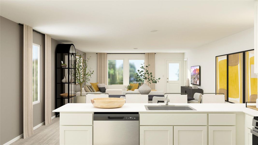 Furnished interior view inside a new home in Sunterra, Katy (Image 17).