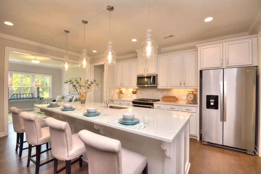 Representative furnished interior of a home built from the Hardwick by True Homes in Edgewater - Harbor Pointe, Lancaster (Image 2).
