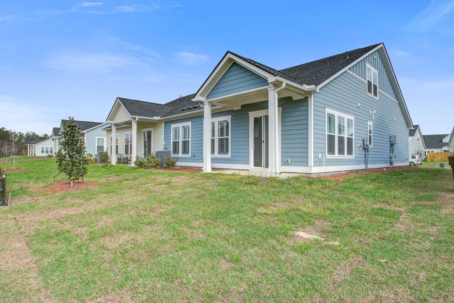 Exterior details and patio area of a home in Carnes Crossroads, Summerville (Image 16). Exterior details and patio area of a home in Carnes Crossroads, Summerville (Image 16).