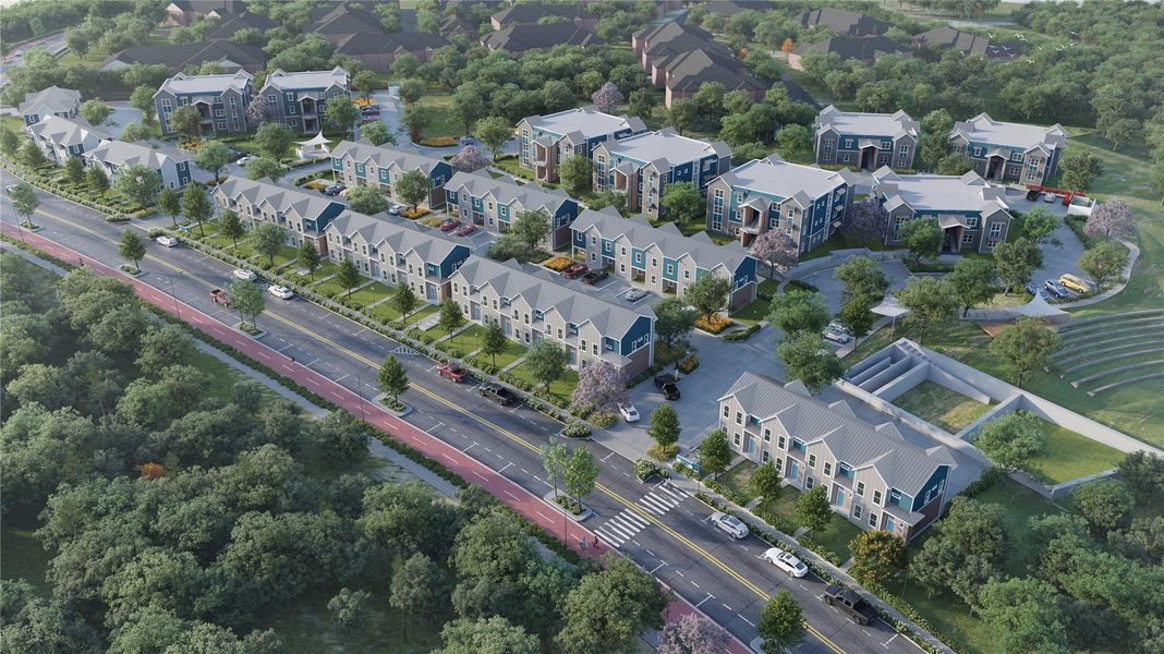 View of property location featuring a tree filled landscape