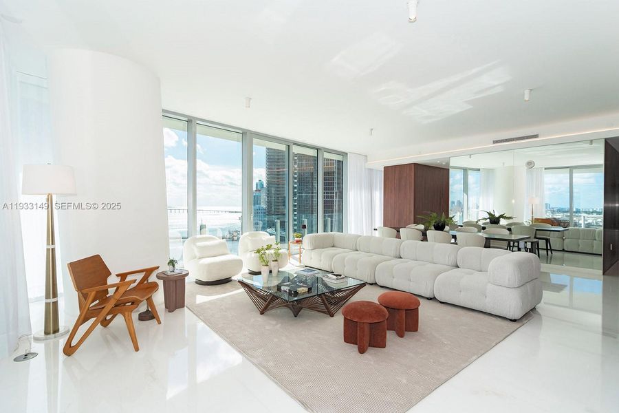 Furnished interior view inside a new home in , Miami (Image 5).