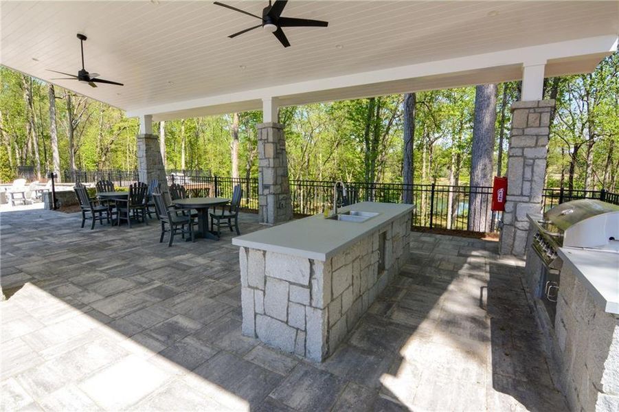 Exterior details and patio area of a home in , Peachtree Corners (Image 24). Exterior details and patio area of a home in , Peachtree Corners (Image 24).