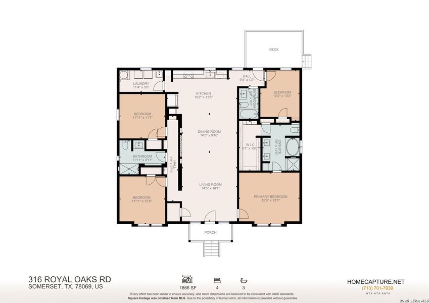 2D floor plan layout of this home in , Somerset, TX (Image 3).