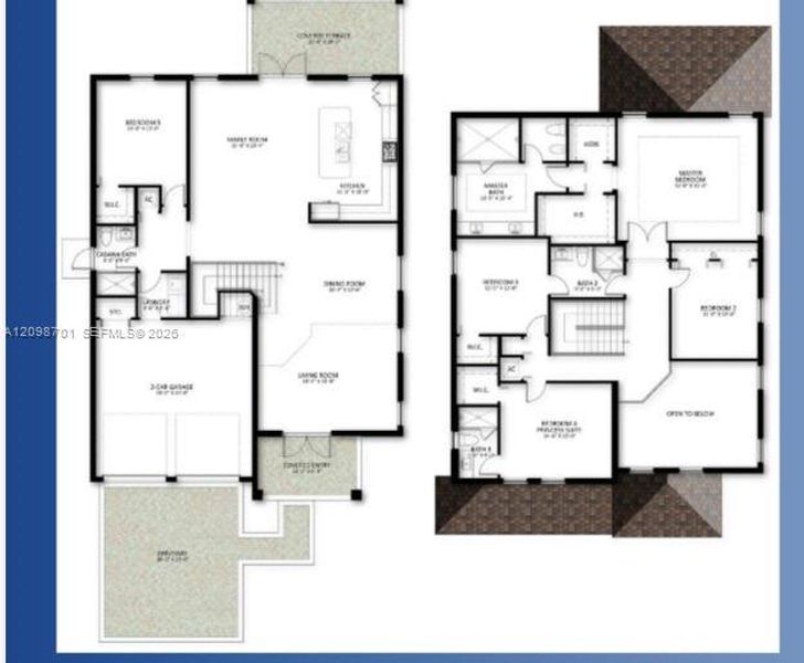 2D floor plan layout of this home in Century Heights, Miami, FL (Image 2). 2D floor plan layout of this home in Century Heights, Miami, FL (Image 2).
