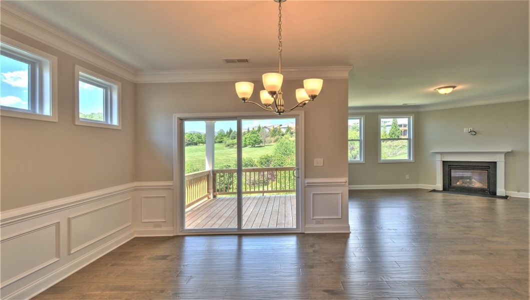 Representative unfurnished interior of a home built from the ARLINGTON DRHe by D.R. Horton in Valley View, Waynesville (Image 17).