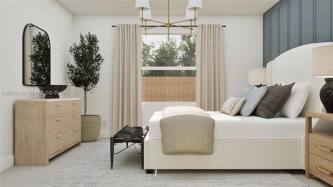 Furnished interior view inside a new home in , Miami (Image 7).