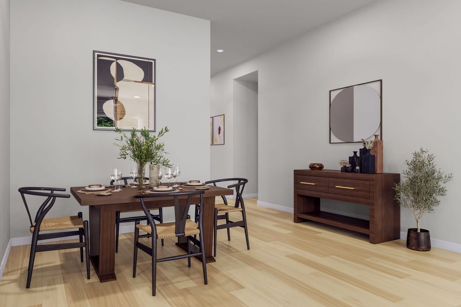 Representative furnished interior of a home built from the Foss by Tri Pointe Homes in Lariat, Liberty Hill (Image 5).